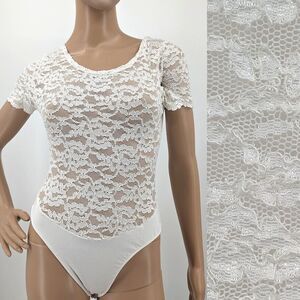 NWT Vintage 90s Victoria's Secret Gold Label Lace Bodysuit Lingerie Size Small